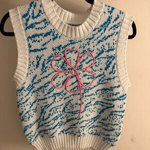Zara Floral Sweater Vest